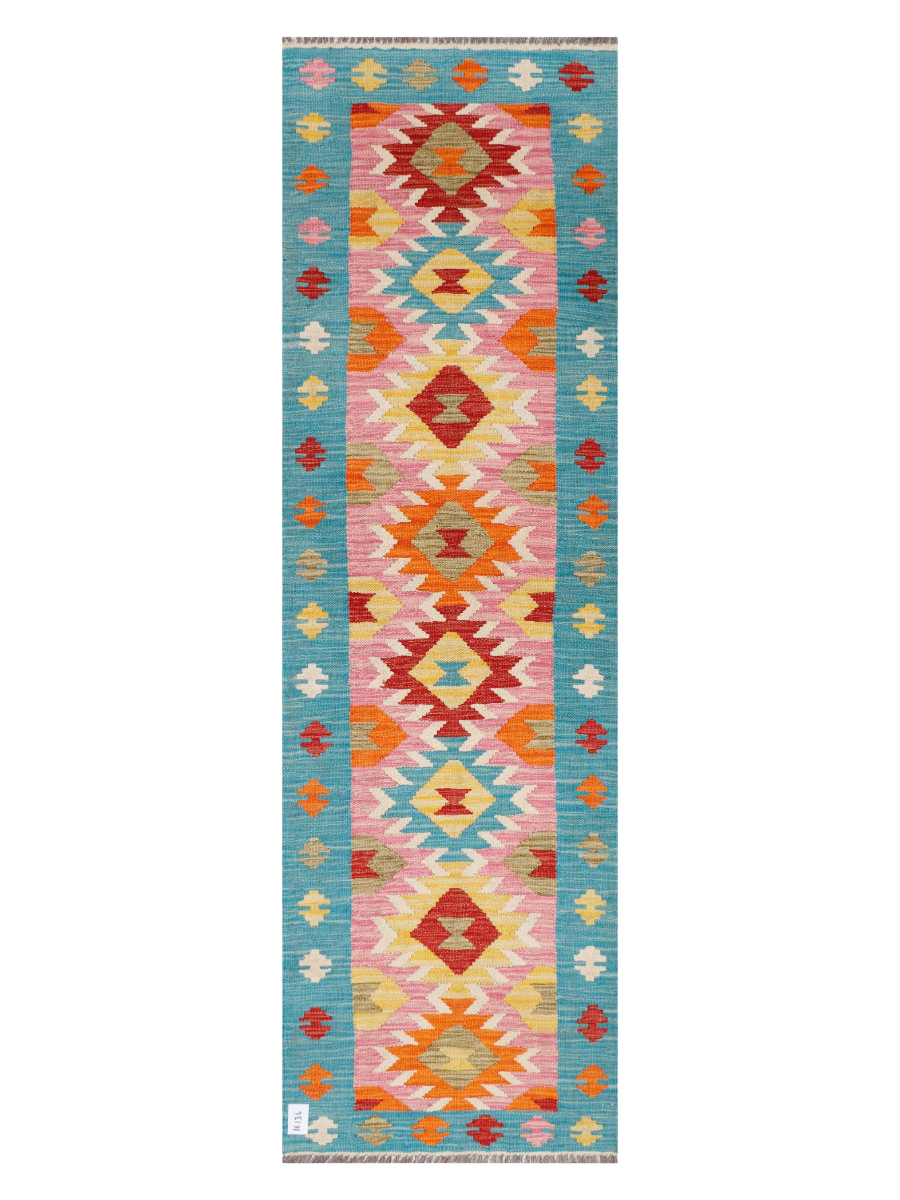 Maimana Kilim Runner - 208 × 62 cm (6'10" x 2'0")