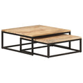 NNEVL Nesting Coffee Tables 2 pcs Solid Mango Wood