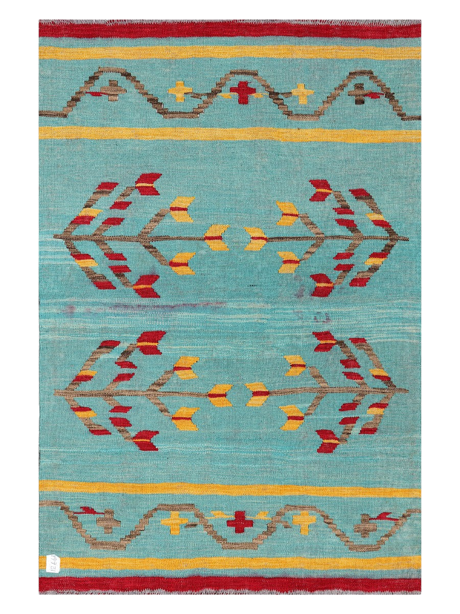 Maimana Kilim - 148 × 102 cm (4'10" x 3'4")