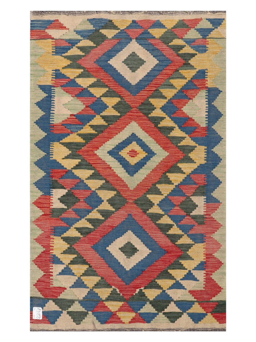 Maimana Kilim - 155 × 95 cm (5'1" x 3'1")